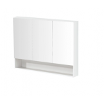 PVC 1200 Gloss White Shaving Cabinet With Undershelf
